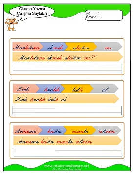 ı sesi Grubu Çalışma Sayfaları